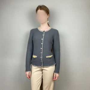 Herz's Maffes Cardigan donna grigio lana/cashmere - Taglia 40EU - Foto 1 di 16