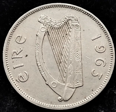 Ireland 1963 | Irish 2s6d | Irish Half Crown | Horse | KM.16a | High Grade - Image 1 of 2