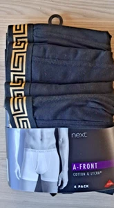 Next A-Front Cotton & Lycra 4-Pack Boxer Shorts - New w Tags - High Comfort - Picture 1 of 2