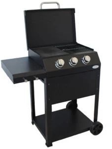 Gasgrill BBQ Grillwagen Gartengrill Grillstation Griller Edelstahl 3 Brenner - Bild 1 von 4