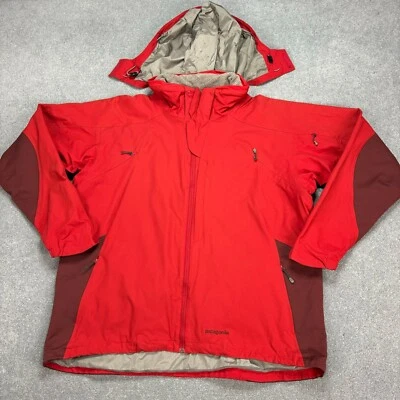 Patagonia Jacket Adult Extra Large Red Powderkeg Lined Hood Rain Coat Mens - Image 1 of 4