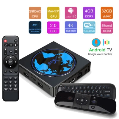 X98 Mini 4GB/32GB Bluetooth 4K Android 11 Dual WiFi 5G+1000M Google Voice TV Box - Image 1 of 4