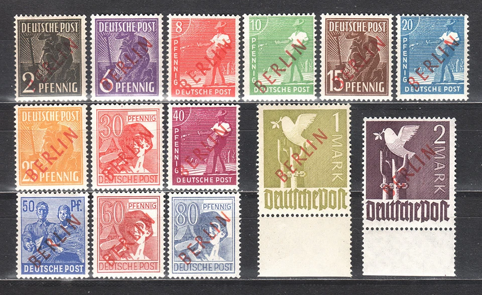 Berlin 1949 / Germany Berlin West  ( Red print series ) Michel Nr. 21-34 / MNH - Image 1 of 1