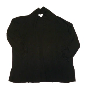 NWOT Susan Graver Cardigan Size 2X Black Open Front - Picture 1 of 4
