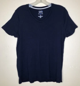 Camiseta Azul Marino de Croft & Barrow Grande The Classic T Mangas Cortas Cuello en V - Imagen 1 de 3