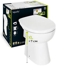 Spülrandloses WC Weiß Stand-WC Spülrandlos WC Erhöhung um +7 cm Toilette NEU