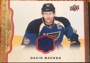 2014-15 UD Masterpieces Memorabilia RED David Backes #75 #’d 64/85 - Picture 1 of 2