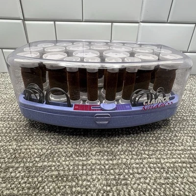 Clairol Kindness 24 Velvet Flocked Hot Rollers Curlers Complete W Clips Tested - Image 1 of 4