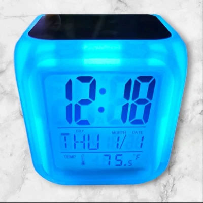 Personalised 3 Photo Glowing LED 7 Colour Digital Alarm Clock Christmas Gift 🎁  - Image 1 of 4