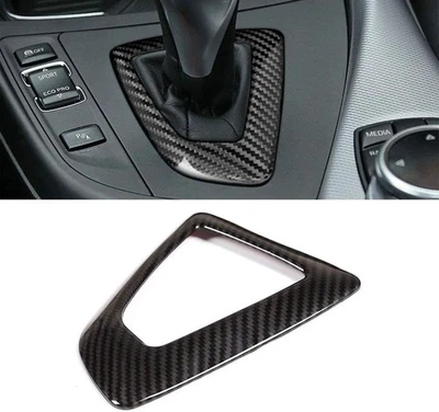 NEW CARBON FIBER GEAR SHIFT KNOB SURROUND COVER DECOR TRIM FOR BMW F30 F31 F32 Foto 1 de 4
