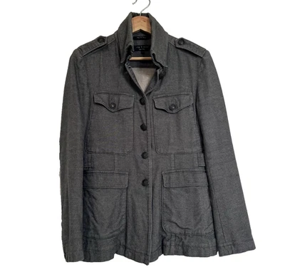 Chaqueta de trapo y hueso para mujer pequeña verde grisáceo utilitaria militar Foto 1 de 4