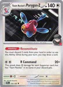 Team Rocket's Porygon-Z 155/182 Uncommon Non-Holo Pokemon Card TCG NM - Picture 1 of 1