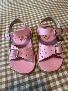 Footmates Kids Girls Infant Pink Leather Ariel Sandal Size 5 - Picture 1 of 9