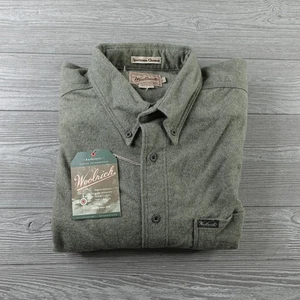 NUEVA Camisa Woolrich Para Hombres XL Verde Con Botones Deportista Gamuza Ropa de Trabajo al Aire Libre - Imagen 1 de 9
