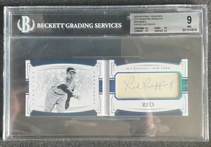 National Treasures Cut Auto Booklet 2018 apodos 3/10 Red Ruffing #18 BGS MT 9 - Imagen 1 de 14