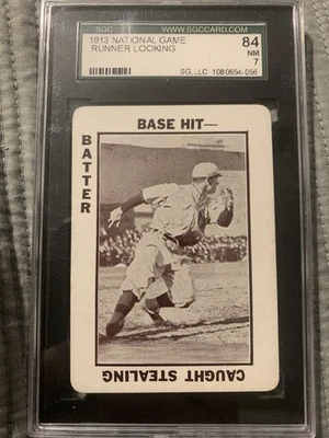 1913 WG5 National Game, Runner Looking Backward -SGC 7 NM - Image 1 of 2