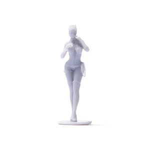 Unpainted Female Girl Catwoman Model Doll 1/64 Miniature Scenes Soldier Figures - Picture 1 of 5
