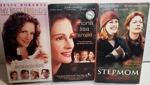 3 VHS Tapes Mona Lisa Smile, My Best Friend's Wedding, Stepmom Julia Roberts - Picture 1 of 4