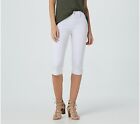 Laurie Felt White Silky Denim Pedal Pusher Pull-On Jeans-White-2X-New-A378824