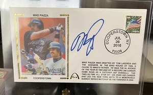 2016 Mike Piazza AUTOGRAPH “HOF INDUCTION” Gateway Stamp FDC HOF AUTO METS - Picture 1 of 4