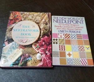 VINTAGE NEEDLEPOINT NEEDLEWORK INSTRUCTION BOOKS LOT OF 2 FREE SHIPPING - Picture 1 of 7