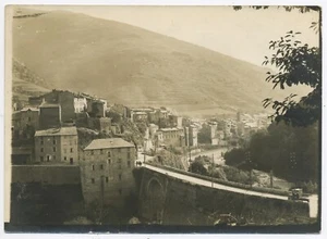 G046 Photographie vintage Olette Pyrénées-Orientales Vue générale vers 1920 - Picture 1 of 2