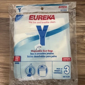 Eureka! Type Y Vacuum Bags 3pk 6400 6404AT 6405ATX 6410AT 6425AT 6426ATV 6435AT - Picture 1 of 2