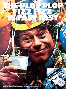 ALKA-SELTZER — PLOP PLOP FIZZ FIZZ — ANUNCIO DE REVISTA VINTAGE 1977 — ANUNCIO IMPRESO - Imagen 1 de 1