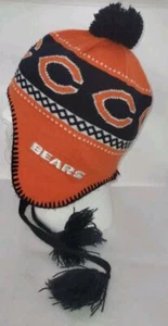 Adult NFL CHICAGO BEARS Stocking Cap Braids Knit Hat One Size - Picture 1 of 6
