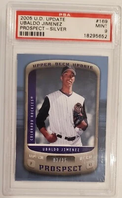 2005 Upper Deck Update Silver Ubaldo Jimenez RC 02/25 Graded PSA 9 Mint - Image 1 of 2