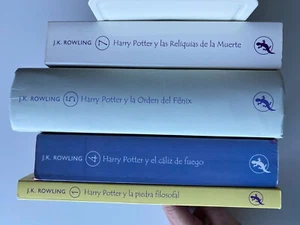 SPANISH HARRY POTTER LOT 4~Reliquias Muerte~Orden Fenix~Caliz Fuego~PiedraFiloso - Picture 1 of 3