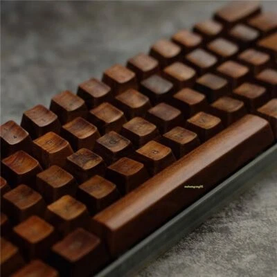 Rosewood Wooden OEM Cross Shaft Keycaps for 60/87/108 Mechanical Keyboard Keypad - Image 1 of 4