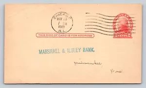 c1917 UX30 US Postal Card Jefferson Red 2c MERCHANTS LOAN & TRUST CO Chicago IL - Picture 1 of 5