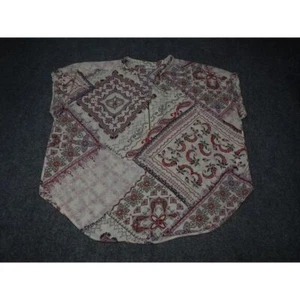 Maurices Boho Paisley Print Blouse Womens 1X Zip-Front Floral Geometric Pattern - Picture 1 of 10