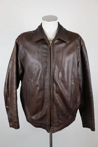 CALVIN KLEIN GIUBBINO PELLE GIACCA UOMO Tg 2XL MAN CASUAL VINTAGE LEATHER JACKET - Photo 1/9