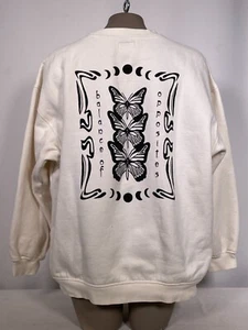 RVCA Butterfly Balance Of Opposites Crema Manga Larga Sudadera Para Mujer MEDIANA - Imagen 1 de 12