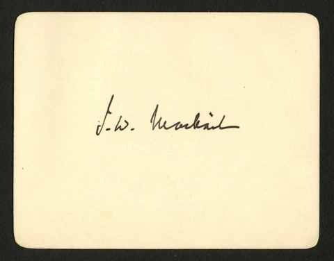 John William Mackail d1945 signed autograph 3.5x4.5 cut Virgil Scholar AB1302 Cover