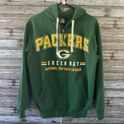 NFL Green Bay Packers Para hombres Cremallera Completa Manga Larga Sudadera con Capucha Talla S Foto 1 de 4