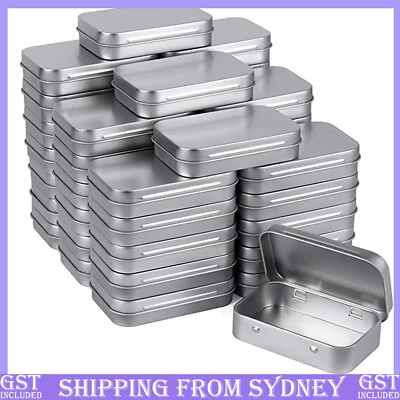 12PCS Container Blank Portable Small Storage Container Case Metal Hinged Tin Box - image 1 of 4
