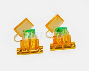 FH-1014C CLEAR ATC IN-LINE FUSE HOLDER WITH GOLD PLATED CONNECTOR & ATC FUSE - Picture 1 of 4