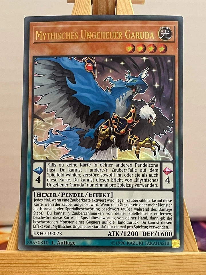 Mythisches Ungeheuer Garuda EXFO-DE023 Ultra Rare Deutsch NM YUGIOH - Bild 1 von 1
