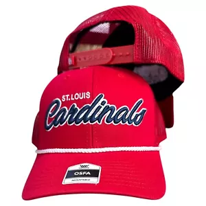 St. Louis Cardinals Red Rope Trucker Hat – Adjustable Snapback - Picture 1 of 1