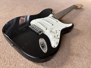 Encore Black Stratocaster Electric Guitar Strat - Picture 1 of 6