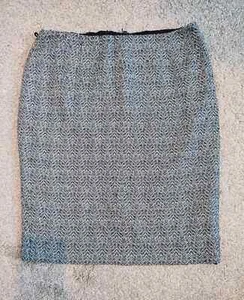 Next Pencil Skirt knee length Size 12, black and white Pre-owned - Picture 1 of 7