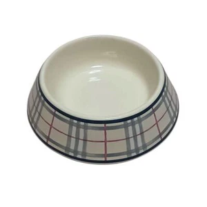 BURBERRY Nova Check Dog Food Bowl Water Bowl Porcelain 5.5" Small Dog - Picture 1 of 6