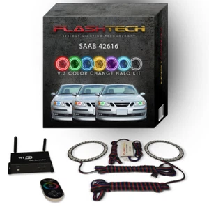 Kit Halo LED Multicolor RGB con App Wifi para 03-07 Saab 3/09/2016 Faros - Imagen 1 de 7