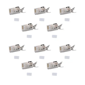10Pcs/Lot High Quality Network Connectors RJ45 Cat7 Shield FTP 1.45mm 8P8C Plugs - Afbeelding 1 van 7
