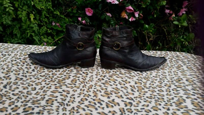 Bottines cuir marron Khriò UK taille 5 EU 38 - Photo 1/4