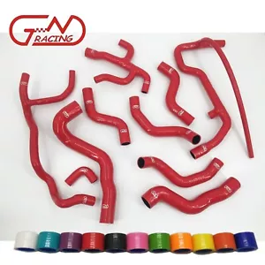 Fit 1993-2004 Porsche Boxster 986 3.2L Silicone Radiator & Heater Hose Kit Red - Picture 1 of 11