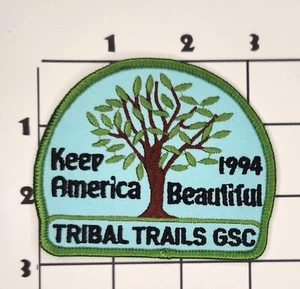 Tribal Trails Keep America Beautiful Patch 1994 Girl Scouts USA Embroidered - Picture 1 of 1